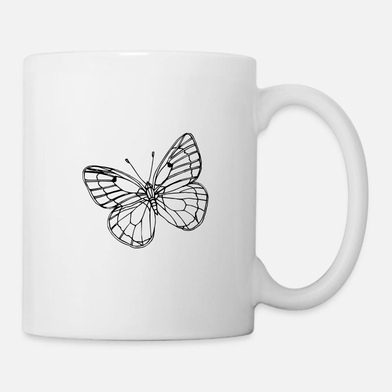 Schmetterling - Tasse - Weiß