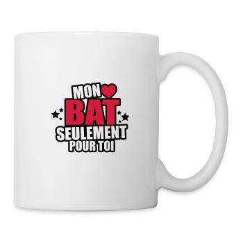 mon coeur bat seulement pour toi - Mug blanc - blanc - Droite