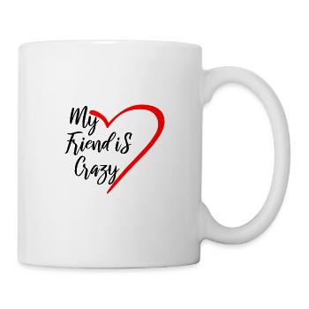 mon ami est fou - Mug blanc - blanc - Droite