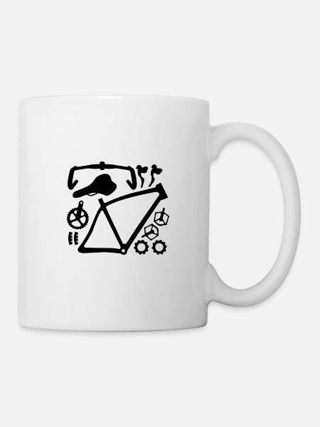 Rennrad - Tasse - Weiß