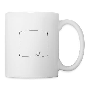 Heart in a broad frame - Mug - white - Right