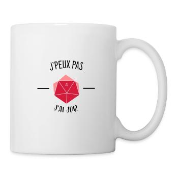 J'peux pas, j'ai jdr - Mug blanc - blanc - Droite