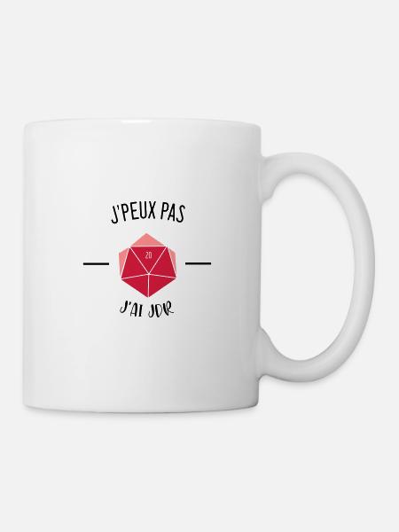 J'peux pas, j'ai jdr - Mug blanc - blanc