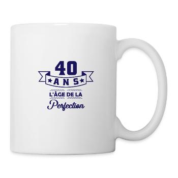 anniversaire 40 ans. Idée cadeau humour - Mug blanc - blanc - Droite
