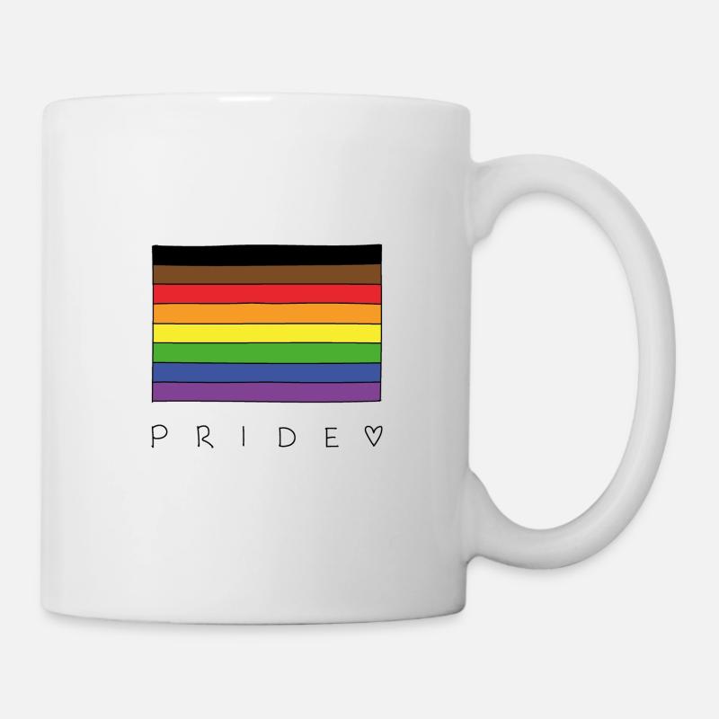 Drapeau LGBT alternatif Pride - Mug blanc - blanc