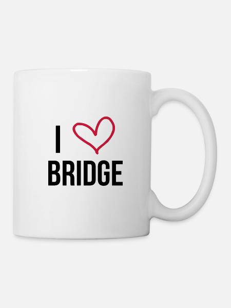 I Love Bridge - Tasse - Weiß