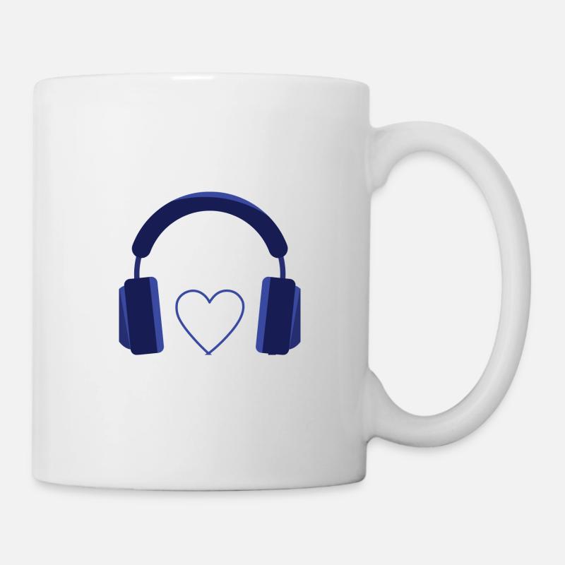 Kopfhörer - Tasse - Weiß