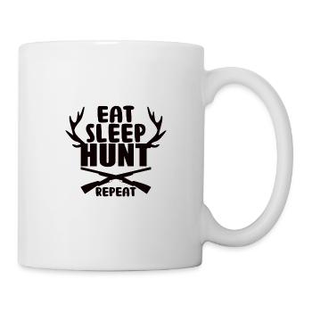Eat sleep hunt repeat - Mug - white - Right