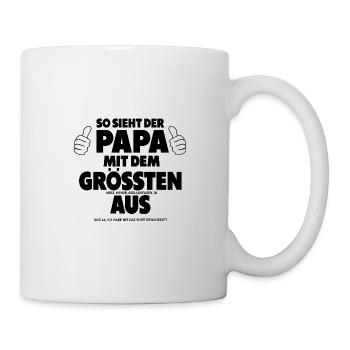 Lustig Dieser Papa hat den Größten Vatertag Spruch - Tasse - Weiß - Rechts