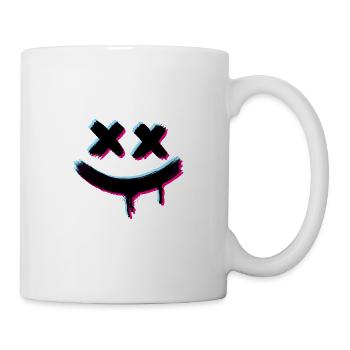 Smiley Glitch Böse - Tasse - Weiß - Rechts