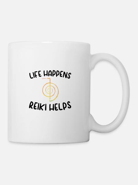 Idée cadeau Reiki | Reiki Maître Cristaux Reiki - Mug blanc - blanc