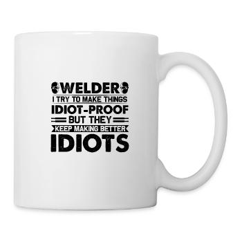 Welder Occupation Heat Steel Gas WIG MAG Welding - Mug - white - Right