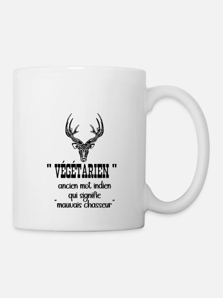 VÉGÉTARIEN - Mug blanc - blanc