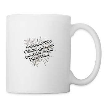 I wish you love of peace and laughter - Mug - white - Right