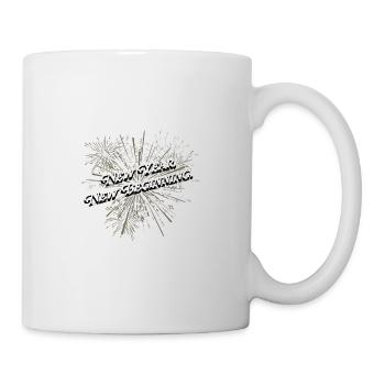 Neues Jahr Neuanfangssprüche erhebende Zitate insp - Tasse - Weiß - Rechts