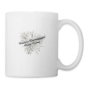 Haben Sie ein deprimierendes neues Jahr lustig, ei - Tasse - Weiß - Rechts