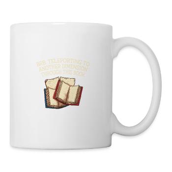 Seien Sie gleich wieder teleportieren lustiger Buc - Tasse - Weiß - Rechts
