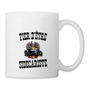fier d'être sidecariste - Mug blanc - blanc - Droite