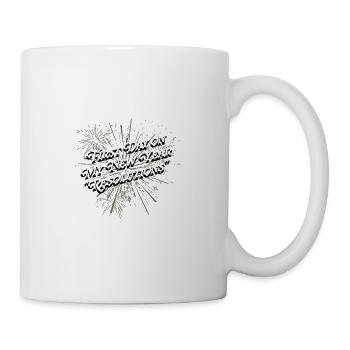 First day on New Year's resolutions funny motivati - Mug - white - Right