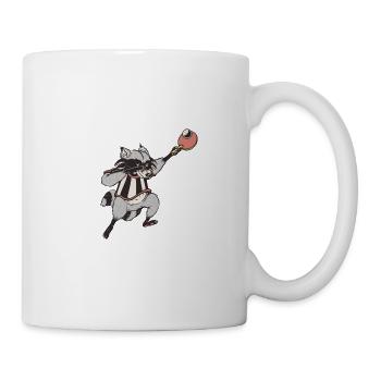 Tischtennis Outfit Damen Katze - Tasse - Weiß - Rechts