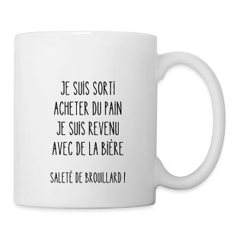 je suis sorti acheter du pain - Mug blanc - blanc - Droite