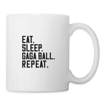 Eat. Sleep. Gaga Ball. Repeat. Dodgeball Gagaball - Tasse - Weiß - Rechts