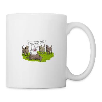 Aprilscherz Schaf - Tasse - Weiß - Rechts