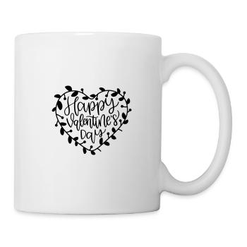 Fichier de coupe SVG Happy Valentine s Day - Mug blanc - blanc - Droite