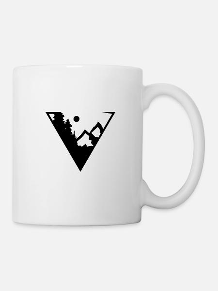 Adler Hawk arquila Berg Dreieck - Tasse - Weiß