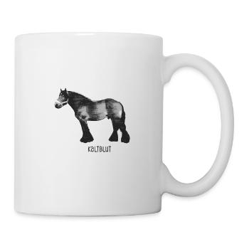 Pferd Kaltblut - Tasse - Weiß - Rechts