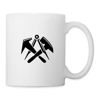 Dachdecker - Zunftzeichen Logo - Tasse - Weiß - Rechts