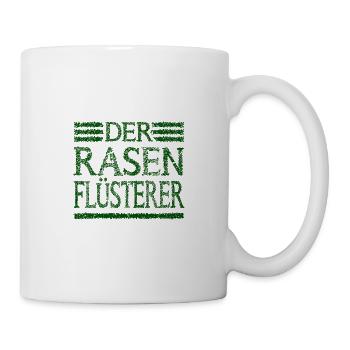 Rasenmäher Platzwart Mähen Der Rasen Flüsterer - Tasse - Weiß - Rechts