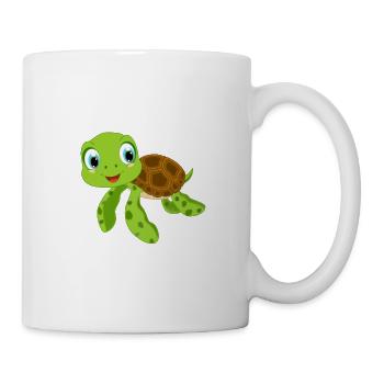 Baby water turtle - Mug - white - Right