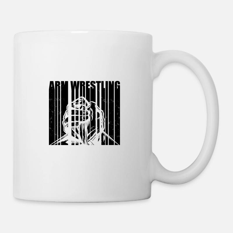 Arm Wrestling - Tasse - Weiß