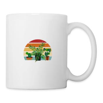 Funny quote introverted but willing to plant - Mug - white - Right