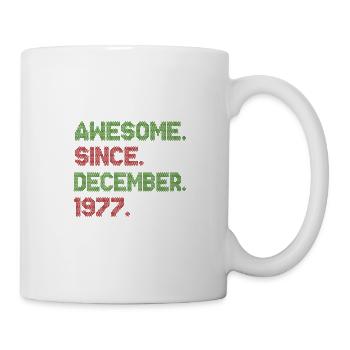 1977 Génial depuis décembre Avenue de Noël - Mug blanc - blanc - Droite