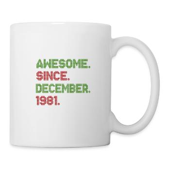 Super seit Dezember Christmas Ave 1981 - Tasse - Weiß - Rechts