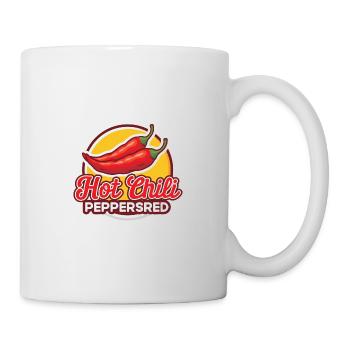 Heiße Chili -Paprika rotes Design lustiges Zitat c - Tasse - Weiß - Rechts