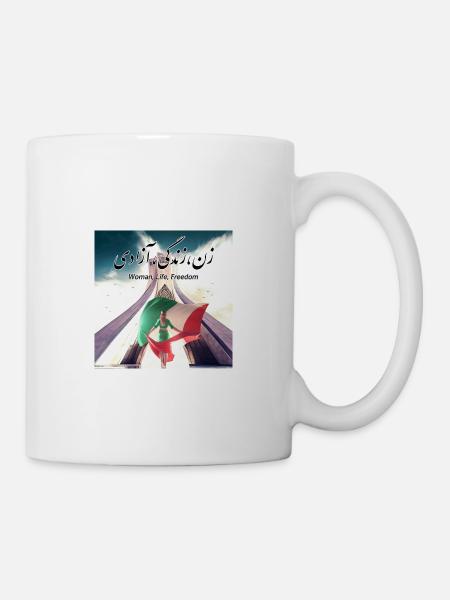 Woman Life Freedom In Farsi / Iran - Tasse - Weiß