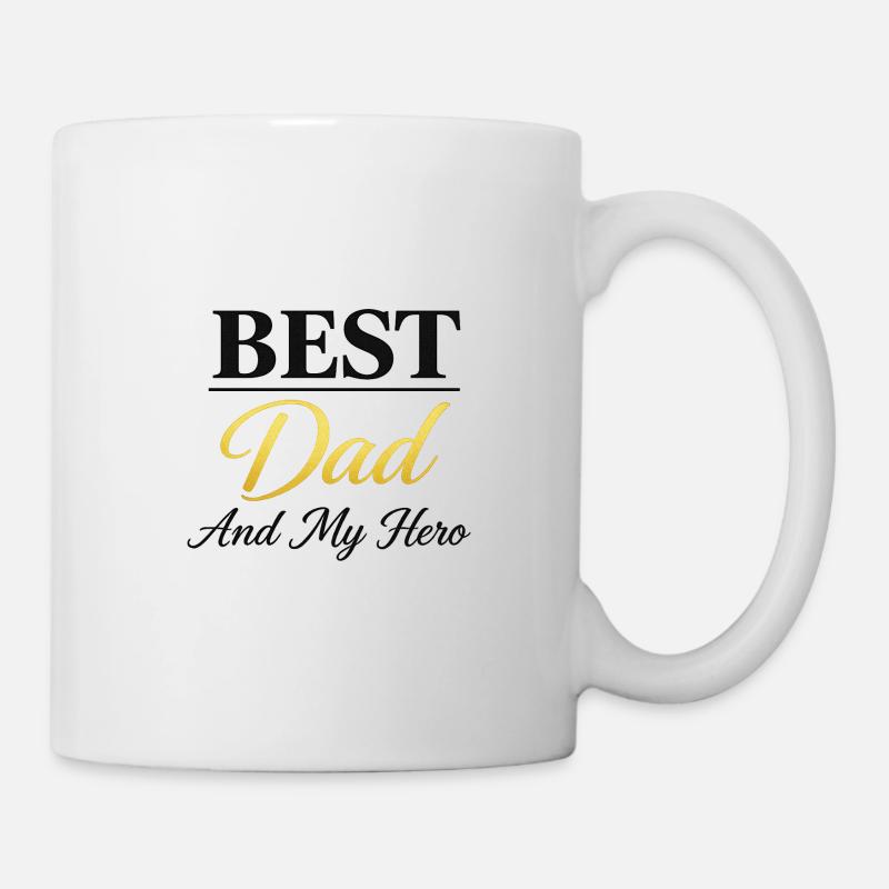 Meilleur Papa et Mon Héros - Mug blanc - blanc