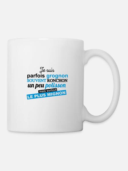 ronchon grognon mignon - Mug blanc - blanc