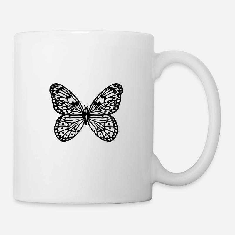 Schmetterling - Tasse - Weiß