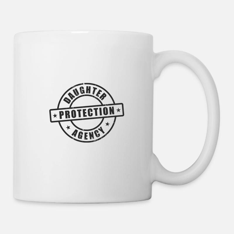 lustiges Siegel der Agentur zum Schutz der Tochter - Tasse - Weiß
