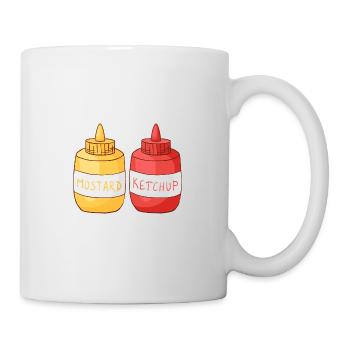 Ketchup à la moutarde - Mug blanc - blanc - Droite