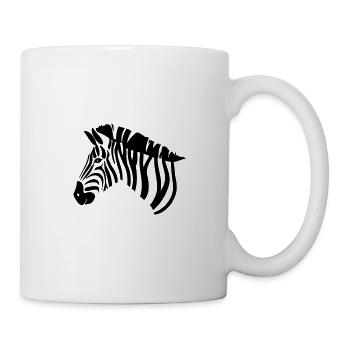 Zebra Head Illustration - Mug blanc - blanc - Droite