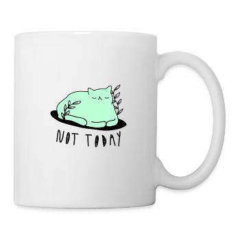 PAS AUJOURD'HUI - PAS AUJOURD'HUI CAT - Mug blanc - blanc - Droite