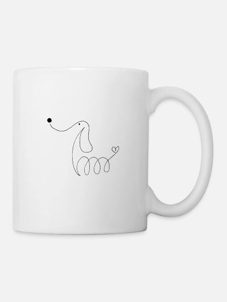 Illustration de chien - Mug blanc - blanc