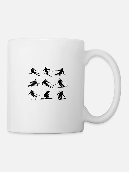Winter sports - skier set collection - Mug - white