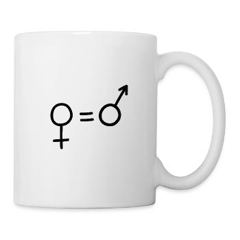 T-shirt Symboles sexes égaux homme-femme - Mug blanc - blanc - Droite