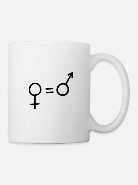 Gleichgeschlechtliches T-Shirt - Tasse - Weiß